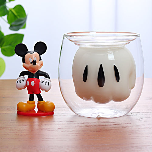 MICKEY DOUBLE GLASS MUG