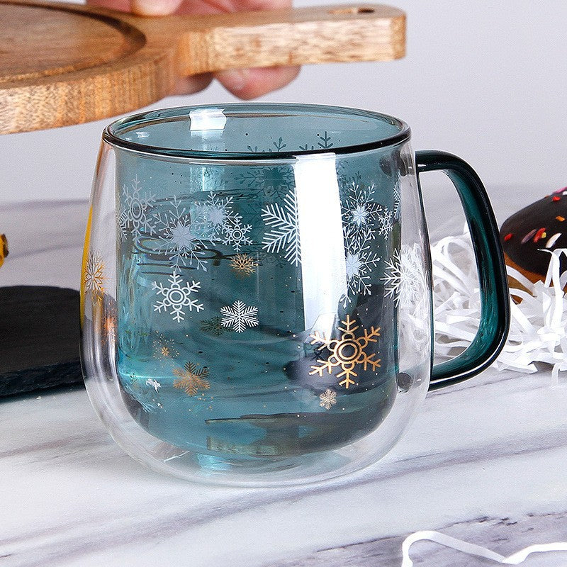 SNOW DOUBLE WALL GLASS WATER CUP