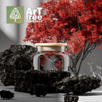 ARTREE GLASS STORAGE JAR WITH BAMBOO LID