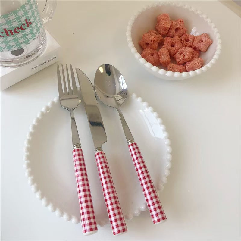 CERAMIC CUTLERY SET (KNIFE, FORK, AND SPOON)